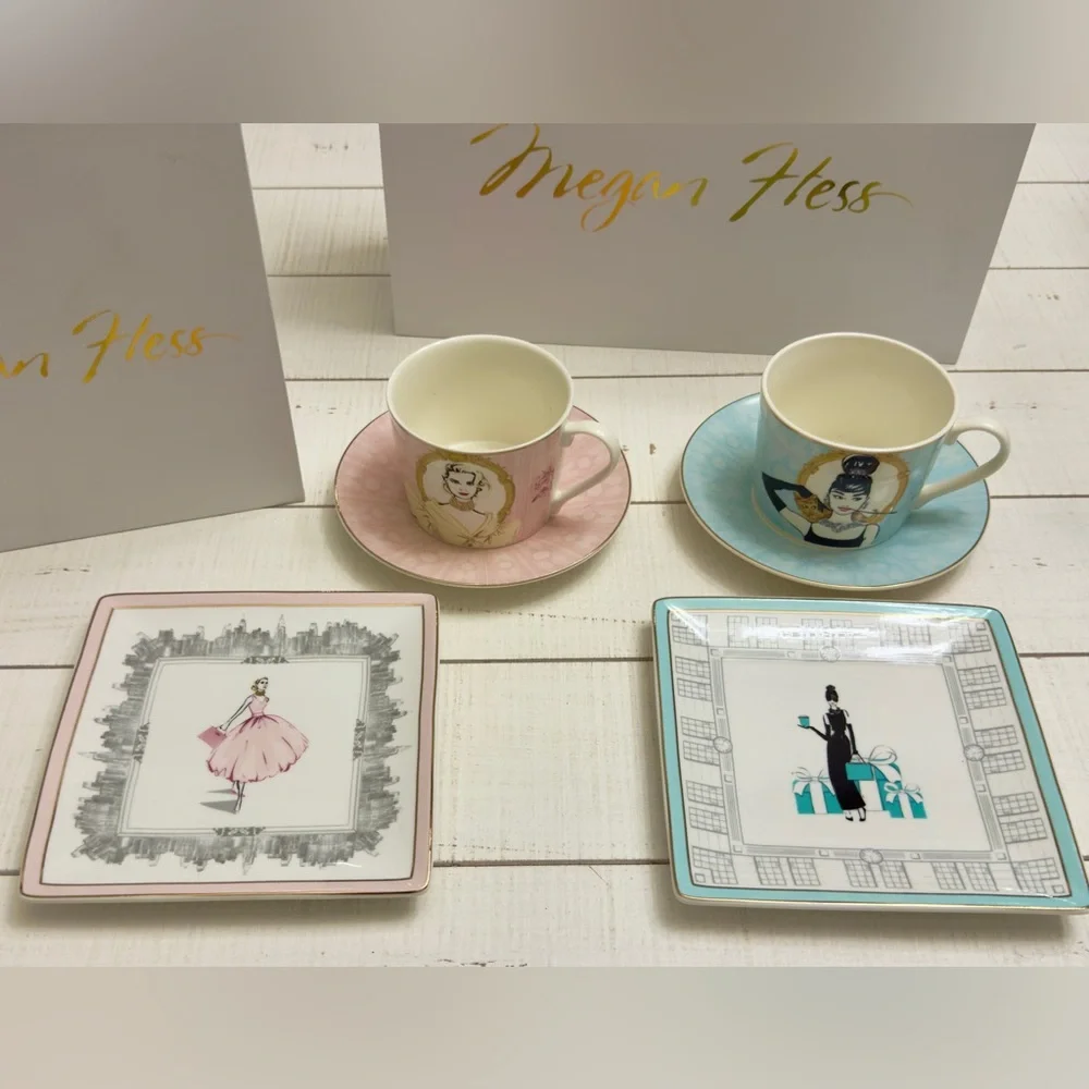 Audrey Hepburn Tea Cup Gift Set by Megan Hess - Picture 5 of 9
